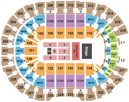 Rocket Arena Eric Church Seating Chart